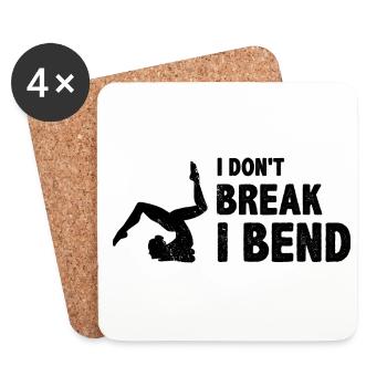 I Don't Break I Bend Acrobatics Gymnastics Sports - Untersetzer (4er-Set) - Weiß - Vorne