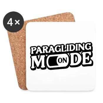 Paragliding Mode On Parachute Paraglider Skydiving - Untersetzer (4er-Set) - Weiß - Vorne