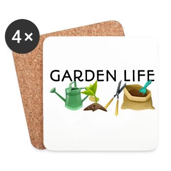 Garden Life Gardener Horticulturist Gardening Land - Untersetzer (4er-Set) - Weiß - Vorne