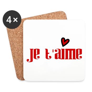 PAAR. GERADE VERHEIRATET. Junggesellinnenabschied. VALENTINSTAG. MARIES - Untersetzer (4er-Set) - Weiß - Vorne