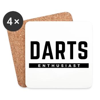 Darts Enthusiast - Coasters (set of 4) - white - Front