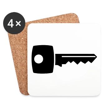 Key - Coasters (set of 4) - white - Front