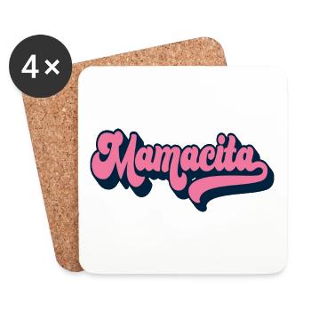 Mamacita Cadeau de fête des mères Maman espagnole Femmes - Dessous de verre (lot de 4) - blanc - Devant