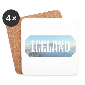 Iceland - Untersetzer (4er-Set) - Weiß - Vorne