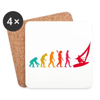 Evolution Graphic Sailboat Captain Sailing Sea Boa - Untersetzer (4er-Set) - Weiß - Vorne