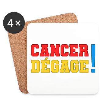 Cancer - Dessous de verre (lot de 4) - blanc - Devant