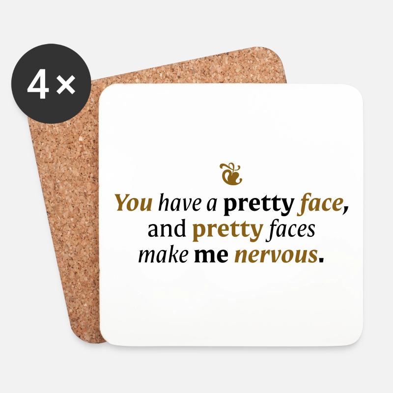 You have a pretty face - Untersetzer (4er-Set) - Weiß