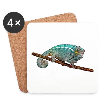 Chameleon - Coasters (set of 4) - white - Front