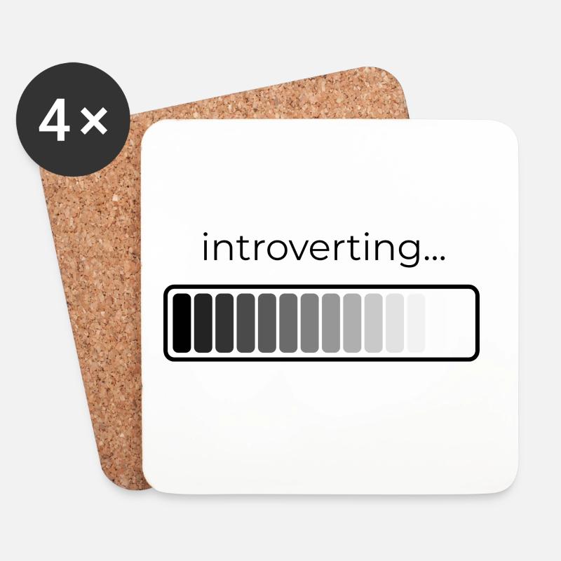 introvertierte Belastung - Untersetzer (4er-Set) - Weiß
