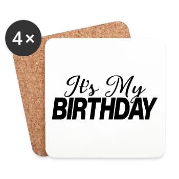 It's My Birthday Cool Birthday Party Geschenk & Outfit - Untersetzer (4er-Set) - Weiß - Vorne