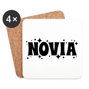 Novia Girlfriend Engagement Bridal Shower Wedding - Coasters (set of 4) - white - Front