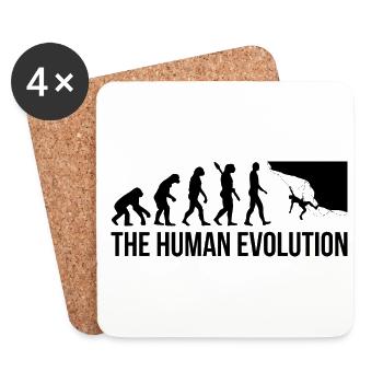 Evolution Graphic Climbing Climber Bouldering Boul - Untersetzer (4er-Set) - Weiß - Vorne