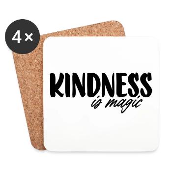 Kindness is magic - Untersetzer (4er-Set) - Weiß - Vorne