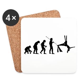 Evolution Graphic Gymnast Gymnastics Acrobat Acrob - Untersetzer (4er-Set) - Weiß - Vorne