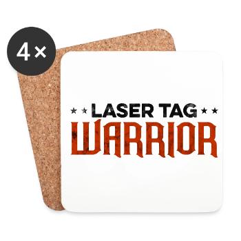 Laser Tag Warrior Graphic Lasergame Lasertag Playe - Untersetzer (4er-Set) - Weiß - Vorne
