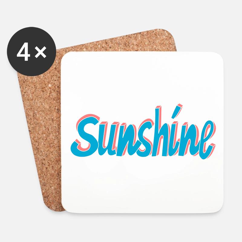 Sunshine - Untersetzer (4er-Set) - Weiß