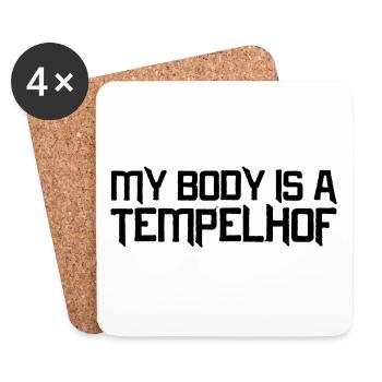 My Body is a Tempelhof - Untersetzer (4er-Set) - Weiß - Vorne