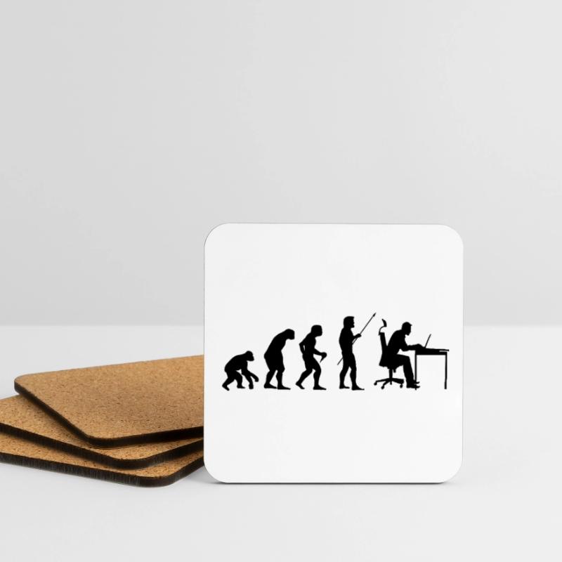 Evolution Of Man Coding Software Developer Program Untersetzer (4er-Set)