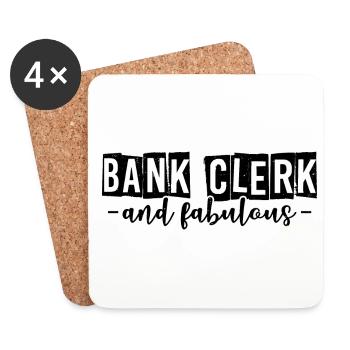Bank Clerk And Faboulus Bookkeeper Bank Employee C - Untersetzer (4er-Set) - Weiß - Vorne