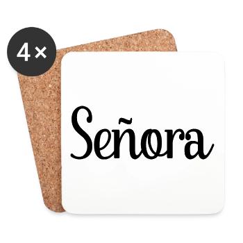 Señora Engagement Bride To Be Wedding Party - Coasters (set of 4) - white - Front