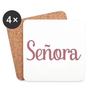 Señora Engagement Bride To Be Wedding Party - Coasters (set of 4) - white - Front