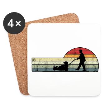 Retro Graphic Gardener Horticulturist Gardening La - Untersetzer (4er-Set) - Weiß - Vorne
