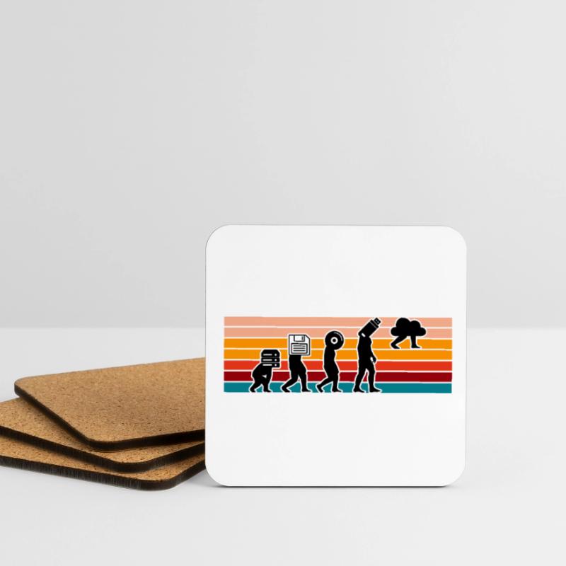 Evolution Of Man Coding Software Developer Program Untersetzer (4er-Set)