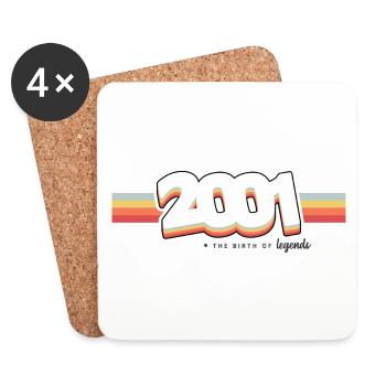 2001 Die Geburt der Legenden - Untersetzer (4er-Set) - Weiß - Vorne