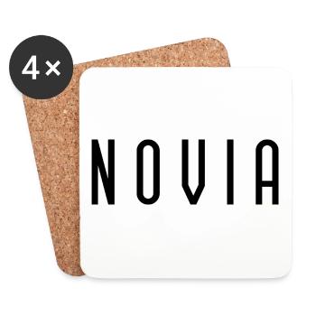Novia Girlfriend Engagement Bridal Shower Wedding - Coasters (set of 4) - white - Front