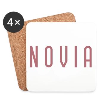 Novia Girlfriend Engagement Bridal Shower Wedding - Coasters (set of 4) - white - Front