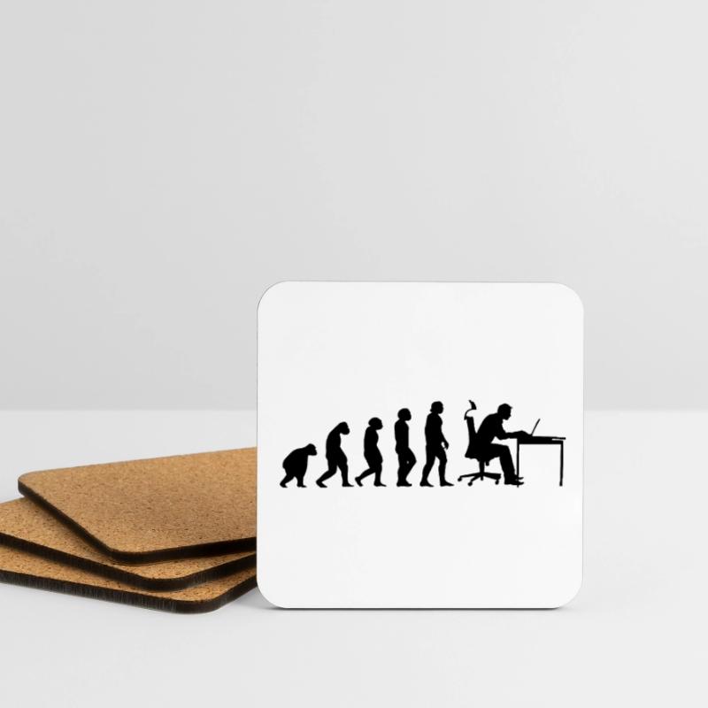 Evolution Of Man Coding Software Developer Program Untersetzer (4er-Set)