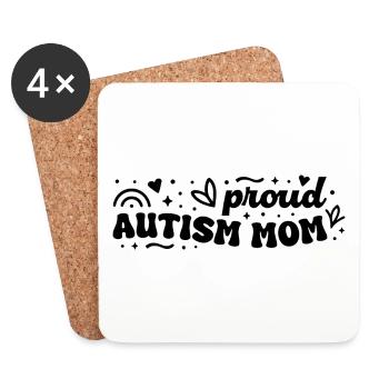 Proud autism mom - Coasters (set of 4) - white - Front