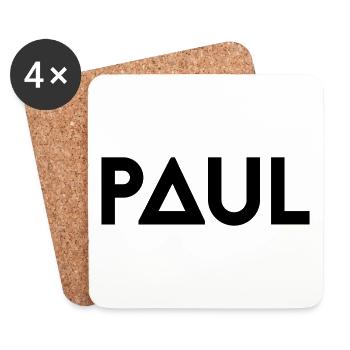 Vorname Paul - Untersetzer (4er-Set) - Weiß - Vorne