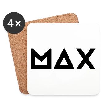 First name Max - Coasters (set of 4) - white - Front