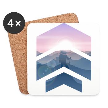 Hiking Arrow - Untersetzer (4er-Set) - Weiß - Vorne