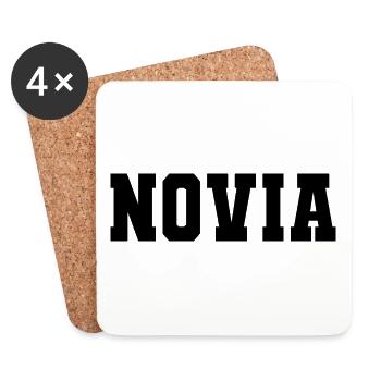 Novia Girlfriend Engagement Bridal Shower Wedding - Coasters (set of 4) - white - Front