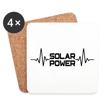 Solar heartbeat | Color changeable - Coasters (set of 4) - white - Front
