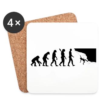 Evolution Graphic Climbing Climber Bouldering Boul - Untersetzer (4er-Set) - Weiß - Vorne