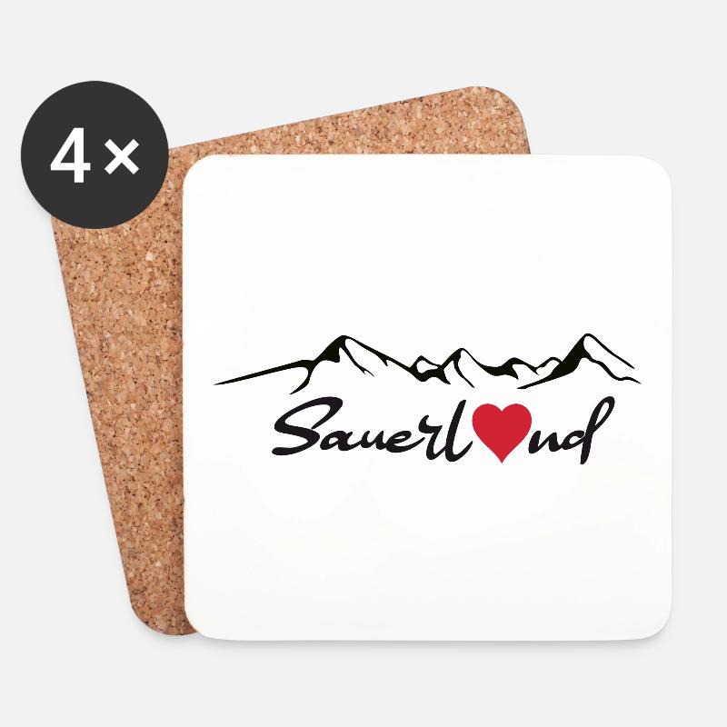 Sauerland Sticker - Untersetzer (4er-Set) - Weiß
