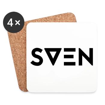 First name Sven - Coasters (set of 4) - white - Front