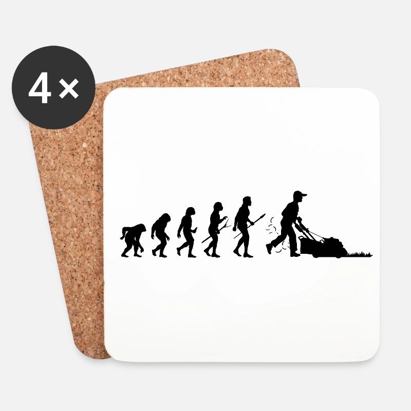 Gärtner Evolution Rasenmäher Aufsitzmäher Gartenar - Untersetzer (4er-Set) - Weiß