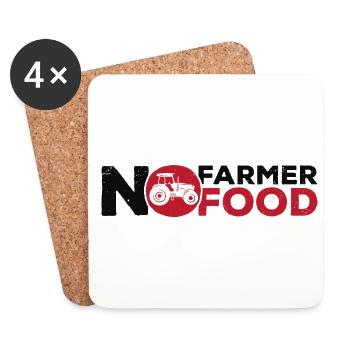 No Farmer No Food Farming Agriculture Tractor Driv - Untersetzer (4er-Set) - Weiß - Vorne