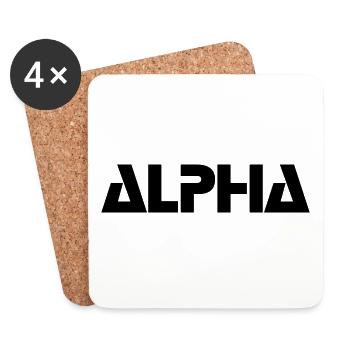 ALPHA - Coasters (set of 4) - white - Front