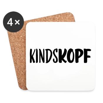 Kindskopf - Untersetzer (4er-Set) - Weiß - Vorne