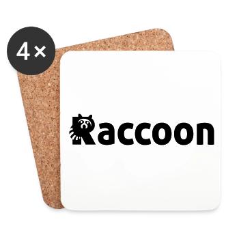 Raccoon / Racoon / gift idea - Untersetzer (4er-Set) - Weiß - Vorne