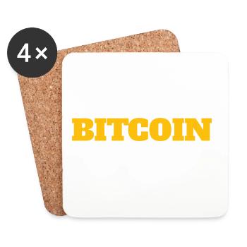 Le bitcoin - Dessous de verre (lot de 4) - blanc - Devant