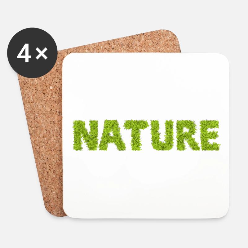 Natur - Untersetzer (4er-Set) - Weiß