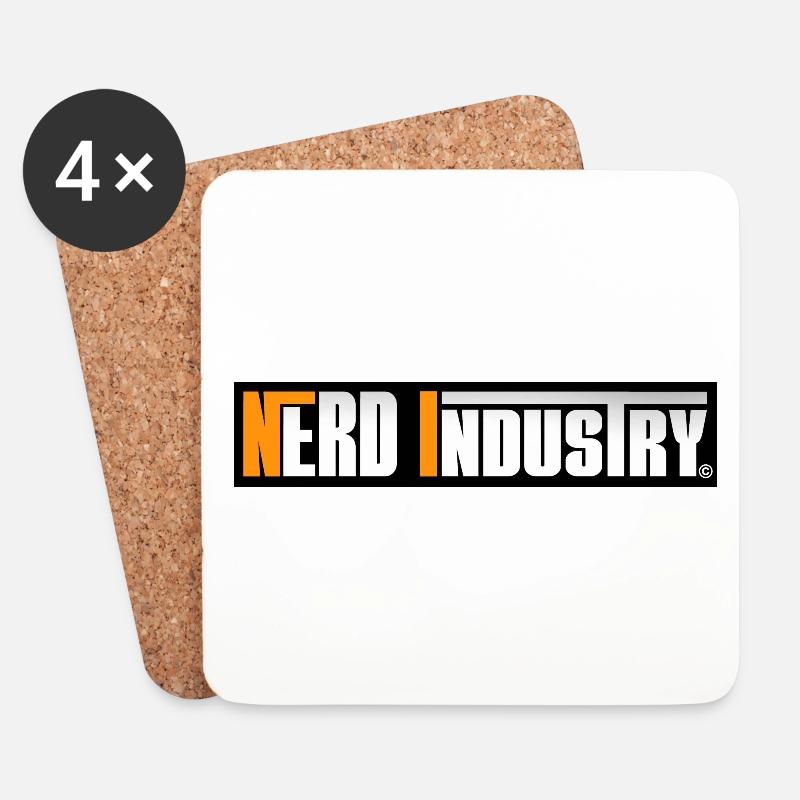 BANIÈRE-NERD-INDUSTRIE - Untersetzer (4er-Set) - Weiß