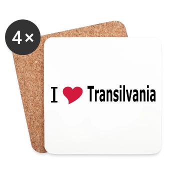J'aime Transylvanie - Transylvanie - Transylvanie - Dessous de verre (lot de 4) - blanc - Devant