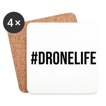 Drone Life Graphic Drone Flying Quadcopter Pilot R - Coasters (set of 4) - white - Front